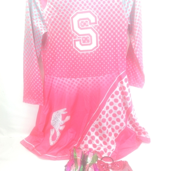 Zombies Girls Cheerleader Costumes Cheerleading Dress Ages 8 To 10 - Picture 1 of 4